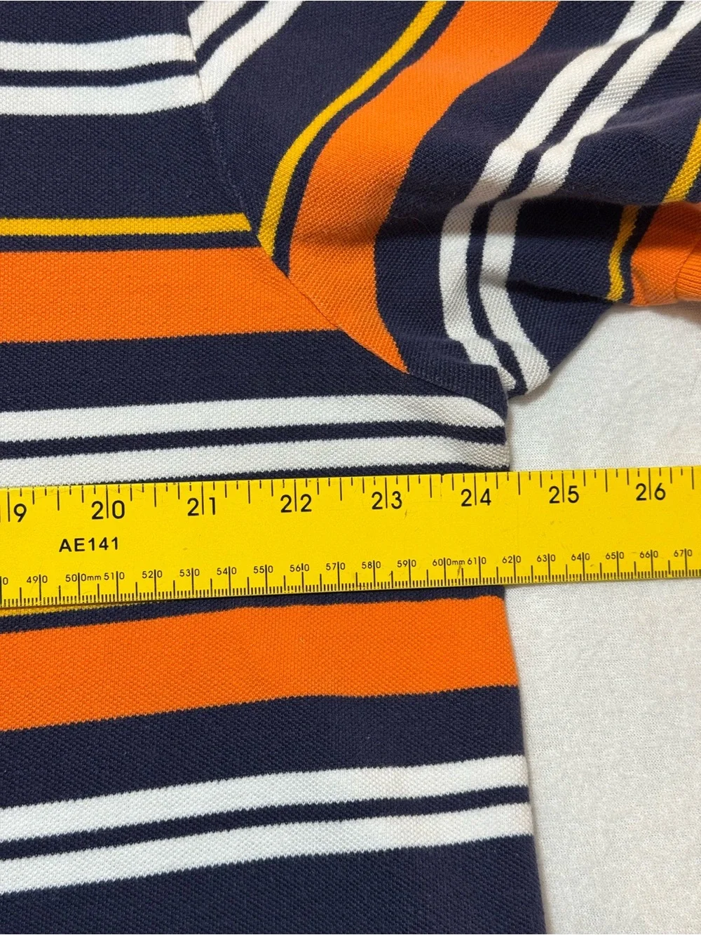 VTG Polo Ralph Lauren Striped Polo Shirt Orange Blue Pink Pony Sz XXL (fits XL)